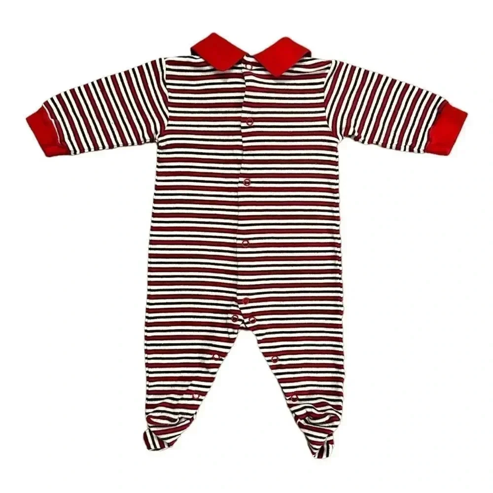 Ralph Lauren | Striped Footed Bodysuit (6 mos) 🐎